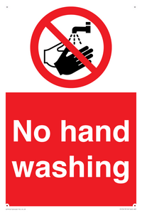 No hand washing